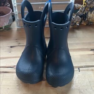 CROCS Blue Rain & Snow Boots Ankle-Height